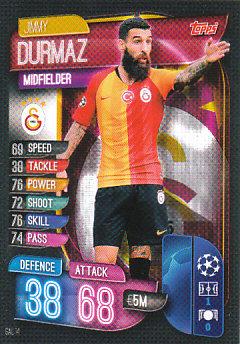 Jimmy Durmaz Galatasaray AS 2019/20 Topps Match Attax CL #GAL14